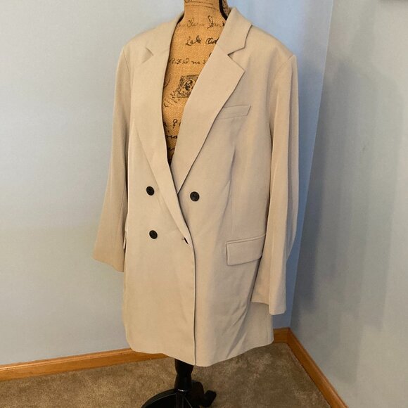 H & M Double-Breasted Blazer Jacket Women Size XXL - Picture 2 of 16